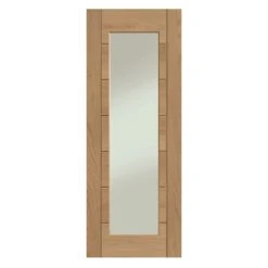 XL Joinery Palermo Essential 1 Light Internal Oak Door With Clear Glass - EGOPAL1L28
