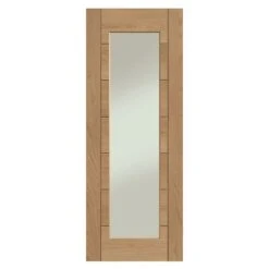 XL Joinery Palermo Essential 1 Light Internal Oak Door With Clear Glass - EGOPAL1L32