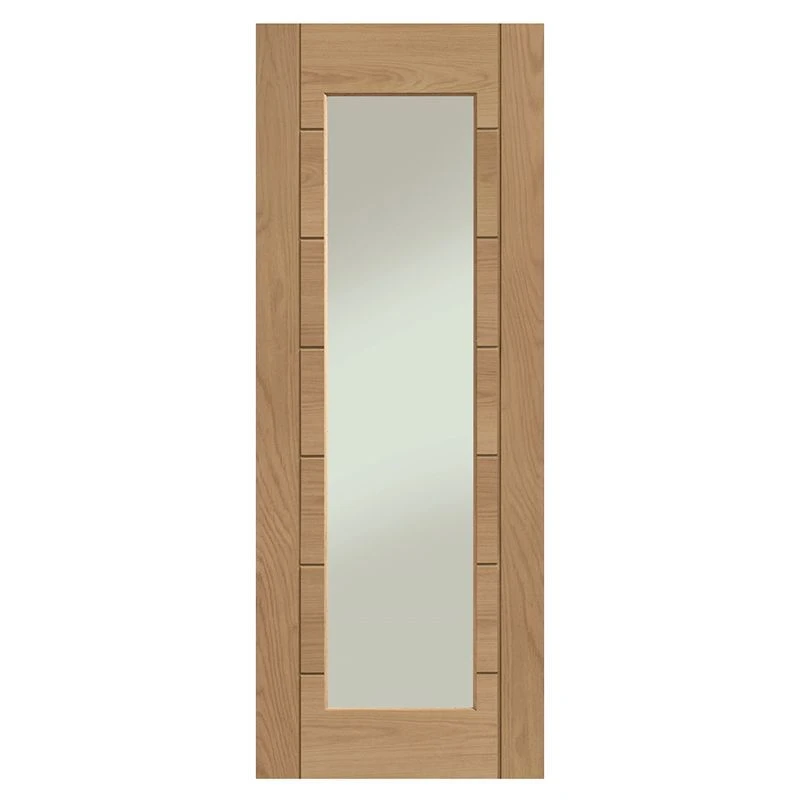 XL Joinery Palermo Essential 1 Light Internal Oak Door With Clear Glass - EGOPAL1L33