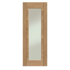 XL Joinery Palermo Essential 1 Light Internal Oak Door With Clear Glass - EGOPAL1L926