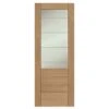 XL Joinery Palermo 2XG Internal Oak Door With Clear Etched Glass - EGOPALXG30