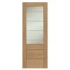 XL Joinery Palermo 2XG Internal Oak Door With Clear Etched Glass - EGOPALXG826