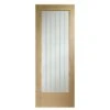 XL Joinery Internal Oak Suffolk Pattern 10 Door With Clear Etched Glass - EGOSUFP1032