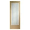 XL Joinery Internal Oak Suffolk Pattern 10 Door With Clear Etched Glass - EGOSUFP1033