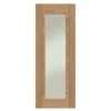 XL Joinery Palermo Essential 1 Light Pre-Finished Internal Oak Door With Clear Glass - EPFGOPAL1L24