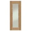 XL Joinery Palermo Essential 1 Light Pre-Finished Internal Oak Door With Clear Glass - EPFGOPAL1L33