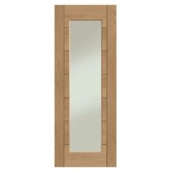 XL Joinery Palermo Essential 1 Light Pre-Finished Internal Oak Door With Clear Glass - EPFGOPAL1L33