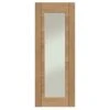 XL Joinery Palermo Essential 1 Light Pre-Finished Internal Oak Door With Clear Glass - EPFGOPAL1L626