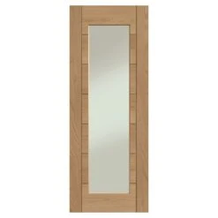 XL Joinery Palermo Essential 1 Light Pre-Finished Internal Oak Door With Clear Glass - EPFGOPAL1L926