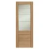 XL Joinery Palermo Essential 2XG Internal Oak Pre-Finished Door With Clear Etched Glass - EPFGOPALXG27