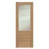 XL Joinery Palermo Essential 2XG Internal Oak Pre-Finished Door With Clear Etched Glass - EPFGOPALXG32