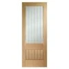 XL Joinery Internal Oak Pre-Finished Suffolk 2XG Door With Clear Etched Glass - EPFGOSUFXG32