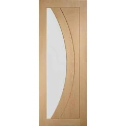 XL Joinery Salerno Internal Oak Door With Clear Glass 1981 X 838 X 35mm - GOSAL33