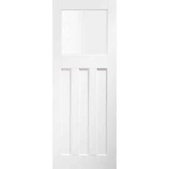 XL Joinery DX Internal White Primed Door With Obscure Glass 1981 X 762 X 35mm - GWPDX30
