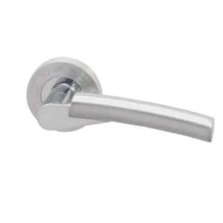 XL Joinery Meuse Bathroom Door Handle Pack With Lock-75mm Latch - OKABP75