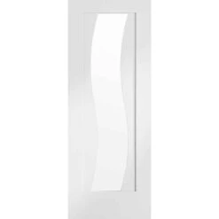 XL Joinery Florence Pre-Finished Fully Finished White Door With Clear Glass 1981 X 686 X 35mm - PFGWFFLO27