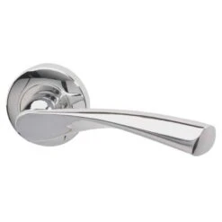 XL Joinery Rhine Bathroom Door Handle Pack With Lock-75mm Latch - RHINEBP75