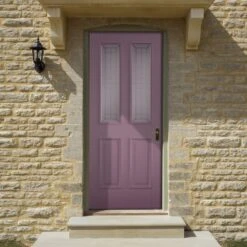 XL Joinery Malton 2 Panel Victorian Pre-Finished/Primed Tricoya 1 Light Decorative Glass External Front Door - 1981mm X 838mm (78x33 Inch)