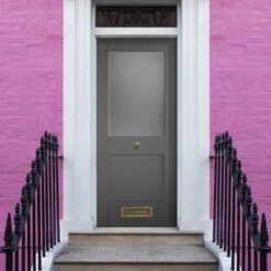 XL Joinery 2XG 1 Panel Shaker Pre-Finished/Primed Tricoya 1 Light Clear Glass External Front Door