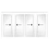 XL Joinery White Primed 3 Door Double Wardrobe Frame (Including Hardware Kit) - 2085mm X 2440mm X 115mm (82.1x96.1x4.6 Inch)
