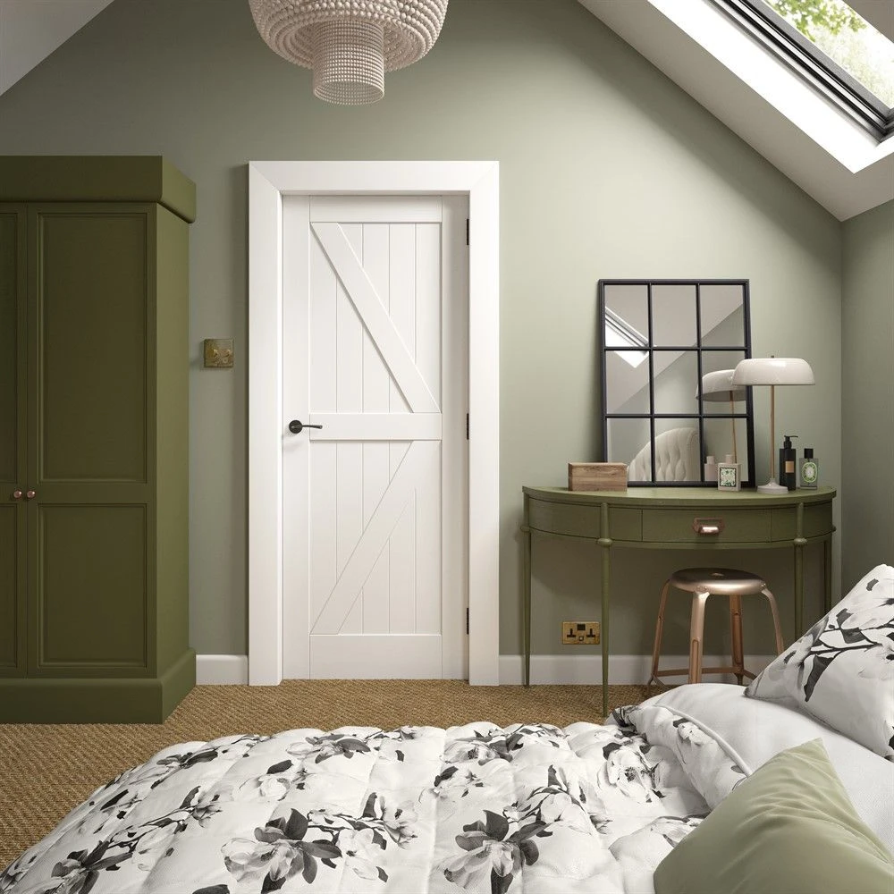 XL Joinery Internal White Primed Cottage Internal Barn Door - Image 2