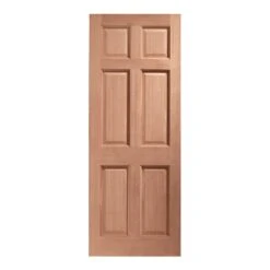 XL Joinery Colonial 6 Panel Victorian Unfinished Natural Hardwood External Front Door