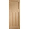 XL Joinery DX 1930s Edwardian 4 Panel Unfinished Oak Internal Door