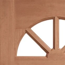 XL Joinery Carolina 4 Panel Victorian Unfinished Natural Hardwood 4 Fanlight Unglazed External Front Door (D&G) - 1981mm X 762mm (78x30 Inch)