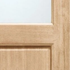 XL Joinery 2XG 2 Panel Shaker Unfinished Natural Oak 1 Light Clear Glass External Front Door (D&G)