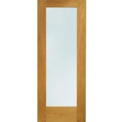 XL Joinery Pattern 10 Shaker Fully Finished Natural Oak 1 Light Clear Glass External Front Door (M&T)