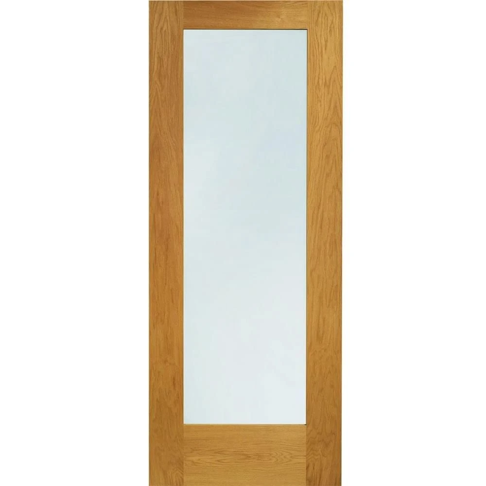 XL Joinery Pattern 10 Shaker Fully Finished Natural Oak 1 Light Clear Glass External Front Door (M&T)