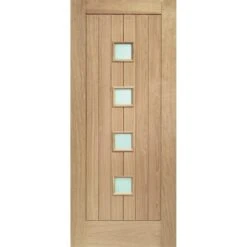 XL Joinery Siena 6 Panel Cottage Unfinished Natural Oak 4 Light Obscure Glass External Front Door (M&T)