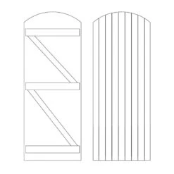 XL Joinery Arched Wooden Gate