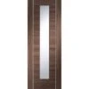 XL Joinery Forli Fully Finished Walnut Clear Glass Internal Door - 1981mm X 762mm (78 Inch X 30 Inch)
