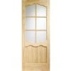 XL Joinery Riviera Unfinished Pine 6 Light Clear Glazed Internal Door