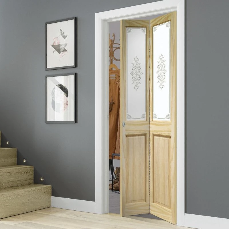 XL Joinery Campion Victorian Unfinished Pine Glazed Internal Bi-fold Door
