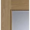 XL Joinery Calabria Unfinished Oak 1 Light Clear Bevelled Glazed Internal Door - 1981mm X 762mm (78 Inch X 30 Inch)
