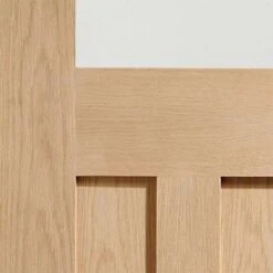 XL Joinery DX 1930s Edwardian 4 Panel Fully Finished Oak Obscure Glazed Internal Door - 1981mm X 762mm (78 Inch X 30 Inch)