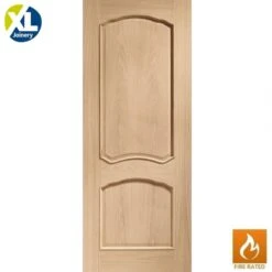 XL Joinery Louis 2 Panel Unfinished Oak Internal FD30 Fire Door