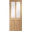 XL Joinery Malton Shaker Unfinished Oak 2 Light Clear Glazed Internal Door
