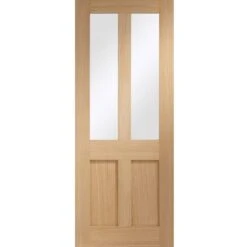 XL Joinery Malton Shaker Unfinished Oak 2 Light Clear Glazed Internal Door