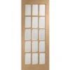 XL Joinery SA77 Unfinished Oak 15 Light Clear Bevelled Glazed Internal Door