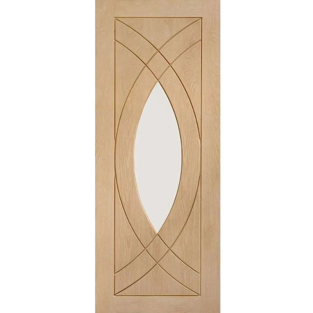 XL Joinery Treviso Unfinished Oak Treviso Clear Glazed Internal Door