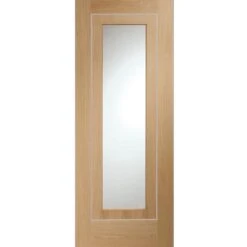 XL Joinery Varese Fully Finished Oak 1 Light Clear Glazed Internal Door
