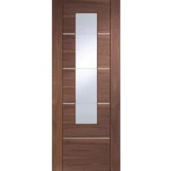 XL Joinery Portici Fully Finished Walnut Clear Etched Glazed Internal Door