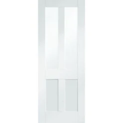 XL Joinery Malton Shaker White Primed 2 Light Clear Glazed Internal Door