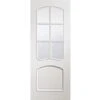 XL Joinery Riviera Fully Finished White 6 Light Clear Bevelled Glazed Internal Door - 1981mm X 762mm (78 Inch X 30 Inch)