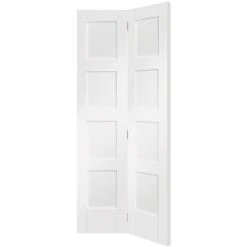 XL Joinery Shaker 4 Panel White Primed Internal Bi-fold Door