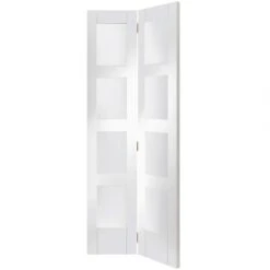 XL Joinery Shaker White Primed Glazed Internal Bi-fold Door