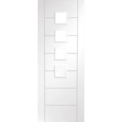 XL Joinery Palermo White Primed Palermo Obscure Glass Internal Flush Door